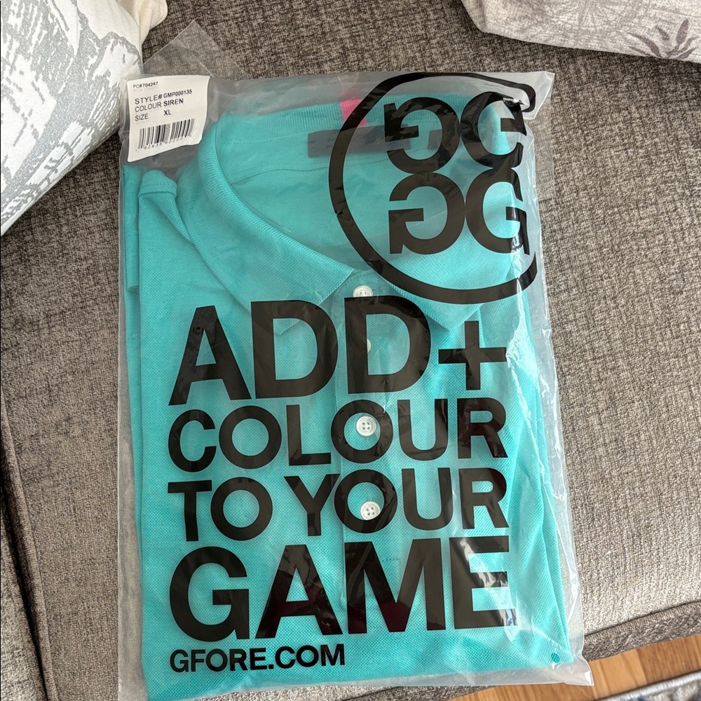 G/FORE Men’s NWT Sz XL Siren (Aqua) Golf Shirt